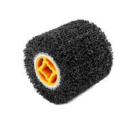 QWORK Rueda de dibujo abrasiva, herramienta de acondicionamiento de superficie de rueda de cepillado de 4-3/4 pulgadas, herramienta de pulido de rueda de alambre, rodillo de rueda de disco abrasivo