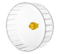 QWORK® Rueda de Ejercicio Silenciosa para Hamster - Diámetro 17 cm - Ancho 6 cm - Rueda Acrílica Transparente para Hamsters, Gerbil, Conejillos de Indias y Más