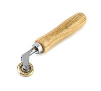 QWORK® Rueda de Presión de Latón, Rodillo de Soldadura de Mano para Aplanar Membranas Impermeables, Costura de Esquina, Lona (6 mm)