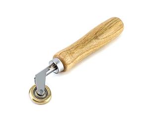 QWORK® Rueda de Presión de Latón, Rodillo de Soldadura de Mano para Aplanar Membranas Impermeables, Costura de Esquina, Lona (6 mm)