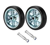 QWORK® Rueda de repuesto 200x50 mm para rueda jockey de remolque - capacidad de carga aumentada 680 kg - caucho macizo con llanta de acero