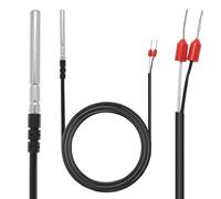 QWORK® Sensor de temperatura impermeable, PT1000 sensor temperatura 5M TPE cable, sensor de temperatura con sonda de acero inoxidable
