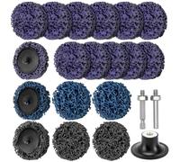 QWORK® Set de discos CSD de 17 piezas, disco de lijado de 50 mm, disco de limpieza gruesa para tratamiento de superficies, eliminación de óxido y pintura