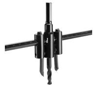 QWORK® Sierra de Corte de Orificio de Círculo Ajustable, 30-300 mm Diámetro Sierra Circular para Madera, Plástico, Madera Contrachapada y Placas de Yeso