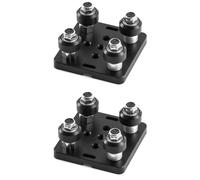 QWork Small V-Wheel Plate 2 Pack V-Slot Pastry Plate con rueda para 2020 Perfil de aluminio CNC y piezas de impresora 3D Rueda negra