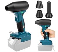 QWORK® Soplador bateria portátil, soplador Turbo Jet sin escobillas con 2 boquillas, Compatible con Makita 18V batería (sin batería)