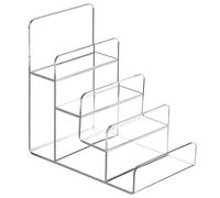 QWORK Soporte acrílico de 4 niveles para cartera y bolso, duradero, ahorra espacio, soporte transparente para uso doméstico y minorista