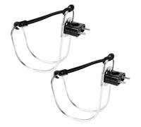 QWORK Soporte de anillo de boya salvavidas de acero inoxidable pulido con espejo 316, paquete de 2 soportes ajustables montados en riel para boyas salvavidas de herradura y anillos salvavidas