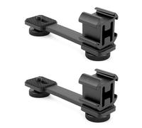 QWORK Soporte de barra de extensión de 3 triples con adaptador de 1/4, compatible con DJI OSMO Mobile 3/2, OM 4, Zhiyun Smooth 4, Feiyu Vimble 2, para estabilizadores de cardán con bloqueo, paquete de