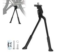 QWORK® Soporte de Bicicleta, Soporte Dos Patas Aluminio, Soporte Ajustable para Bicicleta, para Bicicletas de montaña 24-29 Pulgadas, Bicicletas eléctricas, Bicicletas de Ciudad