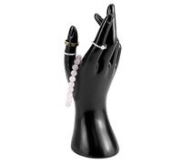 QWORK® Soporte de joyería modelo mano fabricado en resina para anillos, pulseras y collares