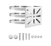 QWORK® Soporte de Montaje Vertical para cámaras vigilancia, Soporte Montaje de Acero Inoxidable con 3 bucles Ø200mm