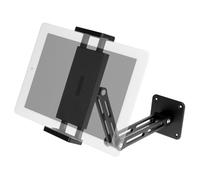 QWORK® Soporte de Pared para tabletas, Aluminio, con Base giratoria de 360°, Ajustable en Altura y Plegable para Dispositivos de 4.7-13 Pulgadas.