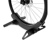 QWORK® Soporte de suelo ajustable para bicicletas para neumáticos de 30-80 mm, robusto soporte para bicicletas de carretera y MTB para interiores y exteriores