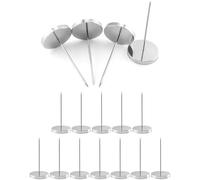 QWORK Soporte para recibos de escritorio, paquete de 16 unidades con pinchos para recibos, tenedor de billetes, eje de cheques de restaurante, soporte de papel de barra recta, 5.5 pulgadas, plateado
