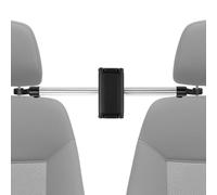 QWORK® Soporte para Tableta para reposacabezas de automóvil - Varilla telescópica de Aluminio, Abrazadera giratoria de 360° - Compatible con Dispositivos de 4,7 a 12,9 Pulgadas