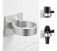 QWORK® Soporte secador sin perforación, porta para secador de pelo autoadhesivo pared, para barberías, hoteles, baños