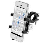 QWORK® Soporte teléfono de Bicicleta Amortiguador, Soporte movil Moto Aluminio, para teléfonos móviles 4,2-6,8"