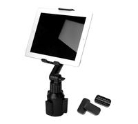 QWORK® Soporte Universal para Tableta para automóvil Soporte para teléfono Inteligente Montaje en Ranura para portavasos para automóvil, Base expandible 60-110 mm