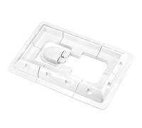 QWORK® Soportes de montaje para paneles solares, sin taladros, para vehículos recreativos, autocaravanas, techos, blancos, 7 piezas