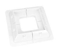 QWORK® Soportes de montaje para paneles solares, sin taladros, para vehículos recreativos, autocaravanas, techos, blancos, 4 piezas