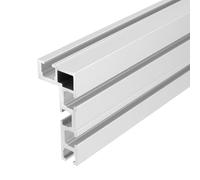 QWORK® T-Track Rieles Guía de Ranura, 600 mm 75 Tipo T-Track Rieles Guía, Aluminio Rieles Guía de Aleación, para Carpintería, Sierra de Mesa, Fijación de Cercas