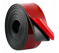 QWORK® Tiras adhesivas de goma de neopreno, 50 mmx3 mmx3 m, respaldo adhesivo fuerte, ideales para juntas, almohadillas y protección de pisos para bricolaje