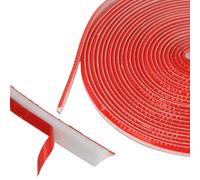 QWORK® TPE moldura flexible autoadhesivos tira de ajuste de 10 m, 12 mm x 9 mm, molduras decorativas, resistente al agua, blanco, para gabinete, piso, techo