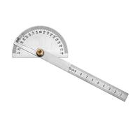 QWORK® Transportador de Angulos inoxidable de 0 a 180 ° Grados Ángulo 10cm de Regla de Medición, regla de carpintería para pintar dibujo y medir