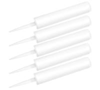 QWORK® Tubo de sellado vacío, 5 piezas de 300 ml, calafateo vacíos, juego de herramientas para sellador, reutilizable