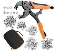 QWORK® uego de corchetes de presión con alicates, ideal para reparar cubiertas de barcos, lonas, lonas, incluye 40 juegos de broches y estuche de transporte