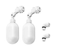 QWORK® - Válvula de flotador de plástico para filtro de agua ajustable, 2 unidades, con conector de 1/4 pulgadas(6.4mm) para acuario de peces