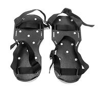 QWORK Zapatos con Puntas con Puntas Cortas de 25mm Perfectas Para Pisos de Epoxi, Superposiciones, Instalación de Cubiertas, Color negro (1 Par)