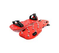 QWORK® Zapatos con Puntas con Puntas Cortas de 25mm Perfectas Para Pisos de Epoxi, Superposiciones, Instalación de Cubiertas, Color Rojo(1 Par)