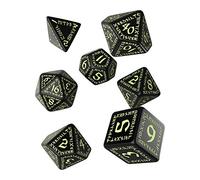 Qworkshop Set de 2 Dados con runas Que Brillan en la Oscuridad, en Bolsa