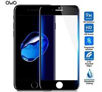 QWQ - Protector de pantalla de cristal templado HD 9H para iPhone 6S 6 Plus, película de vidrio de cobertura completa (para iPhone 6 6S Plus/blanco)