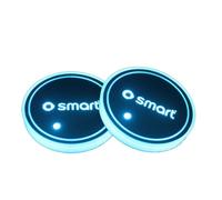 QWTYAFDD 2 Piezas Posavasos Coche, para Smart 451 453 Fortwo Forfour Antideslizante portavasos de automóviles Inserto tapete Coche Accesorios