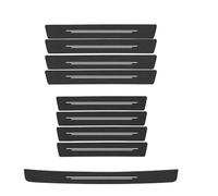 QWTYAFDD 9 Piezas Fibra Carbono Coche Umbral Puerta, para Audi Q2 Q3 Q4 Q5 Q7 Q8 Q9 S1 e Tron Decoración estribos de Anti Deslizante Desgaste Pedal Pegatinas