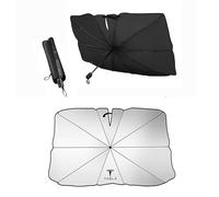 QWTYAFDD Parasol Parabrisas Delantero para Coche,para Tesla Model 3 Model Y Highland 2021-2024 Plegable Parasol Coche Paraguas Lunas Delanteras Accesorios