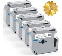 QWUIU M-K231 - Cinta para etiquetadora Brother P-Touch M MK-231 de 12 mm, color blanco, compatible con Brother P-Touch M Tape MK-231 para Brother PTouch PT-M95 PT-90 PT-85 PT-70BM PT-65 PT-45, paquete