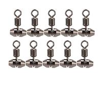 QWUUYEC 10 Piezas Giratorios de Pesca Triple, 3 Vías, de Latón Aleado, Conectores T para Líneas Cruzadas - Alta Resistencia, Anticorrosión, Ideal para Agua Dulce y Salada (Metro)