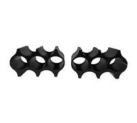 QWUUYEC 4 soportes para botellas de vino, material ABS, color negro, organizador decorativo simple, almacenamiento estable de vino, ideal para despensa y armario