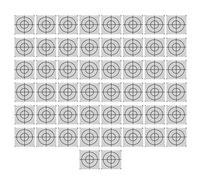QWUUYEC 50 Piezas Reflector Target Sticker, Cinta Reflectante Autoadhesiva 6x6cm - Alta Reflectividad, Medición Precisa, Ideal para Construcción y Topografía (5 * 5cm)