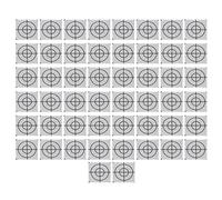 QWUUYEC 50 Piezas Reflector Target Sticker, Cinta Reflectante Autoadhesiva 6x6cm - Alta Reflectividad, Medición Precisa, Ideal para Construcción y Topografía (6 * 6cm)