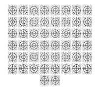 QWUUYEC 50 Piezas Reflector Target Sticker, Cinta Reflectante Autoadhesiva 6x6cm - Alta Reflectividad, Medición Precisa, Ideal para Construcción y Topografía (4 * 5cm)