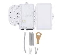 QWUUYEC 6 Fiber Distribution Box, caja de empalmes y divisor de ABS impermeable, terminal FTTH para interiores y exteriores - Diseño en capas, baja pérdida óptica, apto para