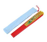 QWUUYEC Abanico de Seda de Bambú para Tai Chi, Entrenamiento de Artes Marciales, Color Oro, Ligero y Durable - Diseño Elegante con Pintura Delicada, Ideal para Danza y Práctica Wushu (Aire)