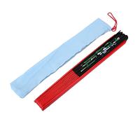 QWUUYEC Abanico de seda de bambú Tai Chi, entrenamiento de wushu para mano derecha, dorado, bambú ligero y duradero, apertura suave, ideal para práctica de tai chi y baile (negro)