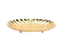 QWUUYEC Bandeja Ovalada de Metal, Pequeño para Frutas y Snacks, 15,2x8,8x3,1 cm - Resistente y Antióxido, Diseño Práctico para Buffet y Servicio (Diámetro grande: 33 mm/1,29 pulgadas)