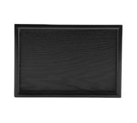 QWUUYEC Bandeja Rectangular de Madera Maciza, Bandeja para Servir Té Café Comidas, Color Negro, Varias Medidas - Resistente y Ecológica, Bordes Elevados Antiderrames, Ideal para (22 * 15)